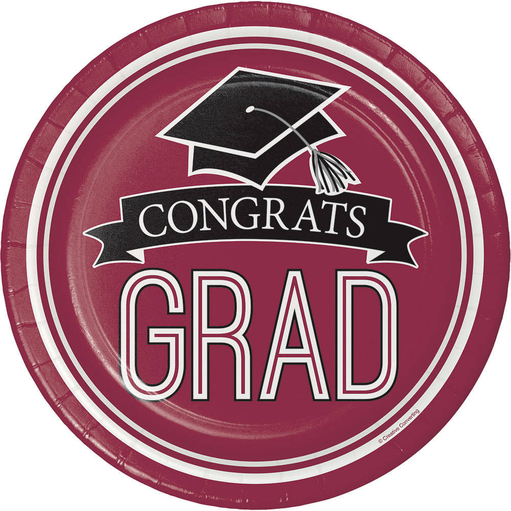 Congrats Grad Berry Dessert Plates (18 ct)