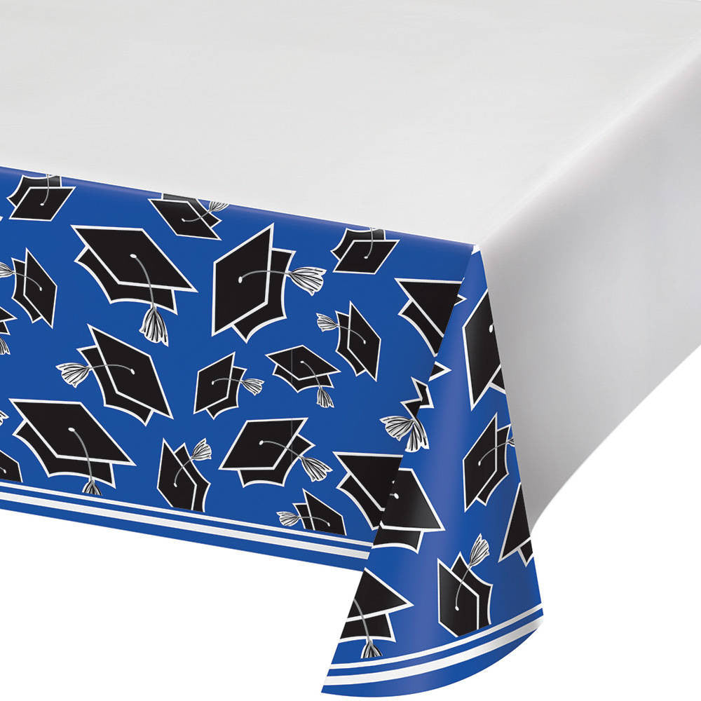 Congrats Grad Blue Rectangle Plastic Tablecover