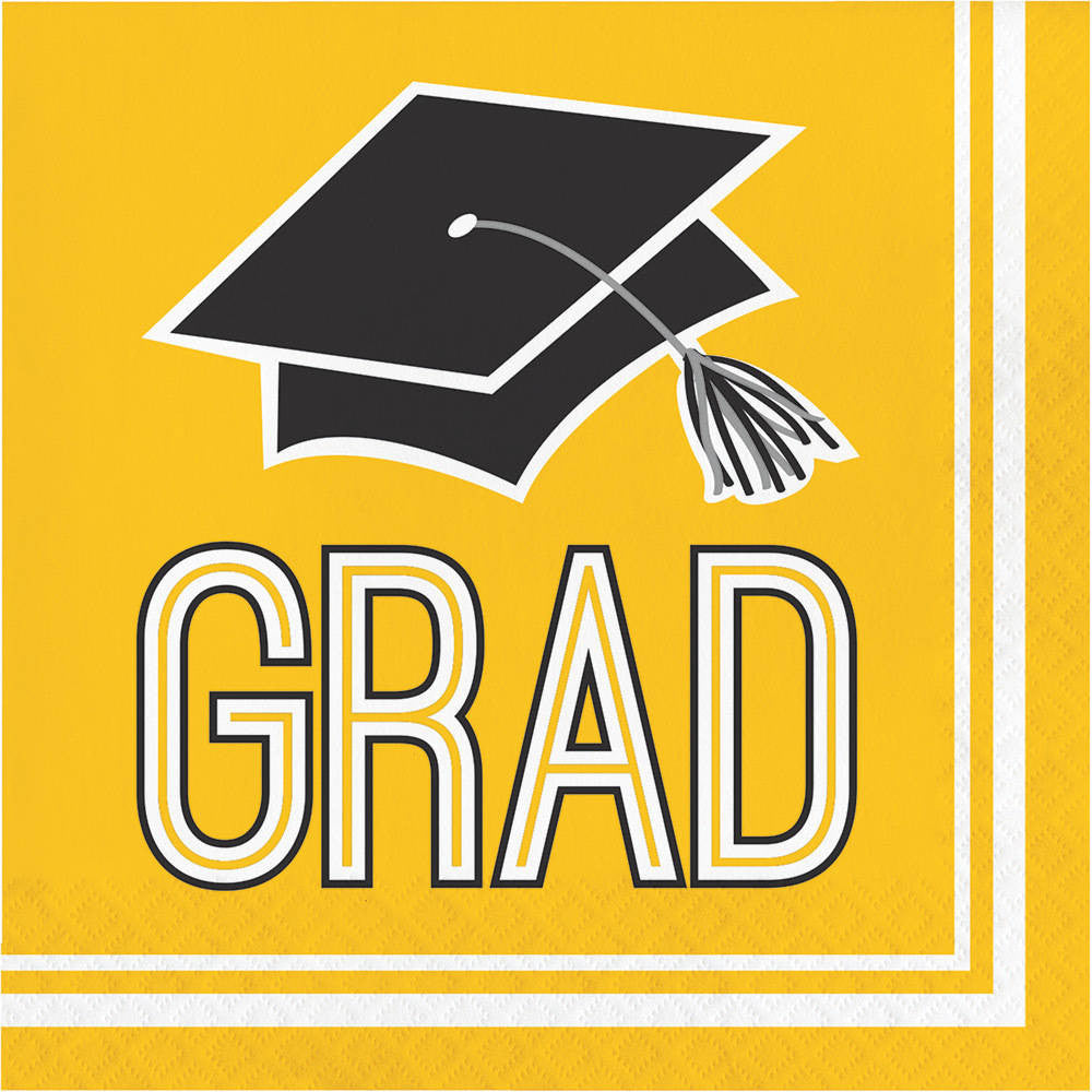 Congrats Grad Yellow Luncheon Napkins (36 ct)