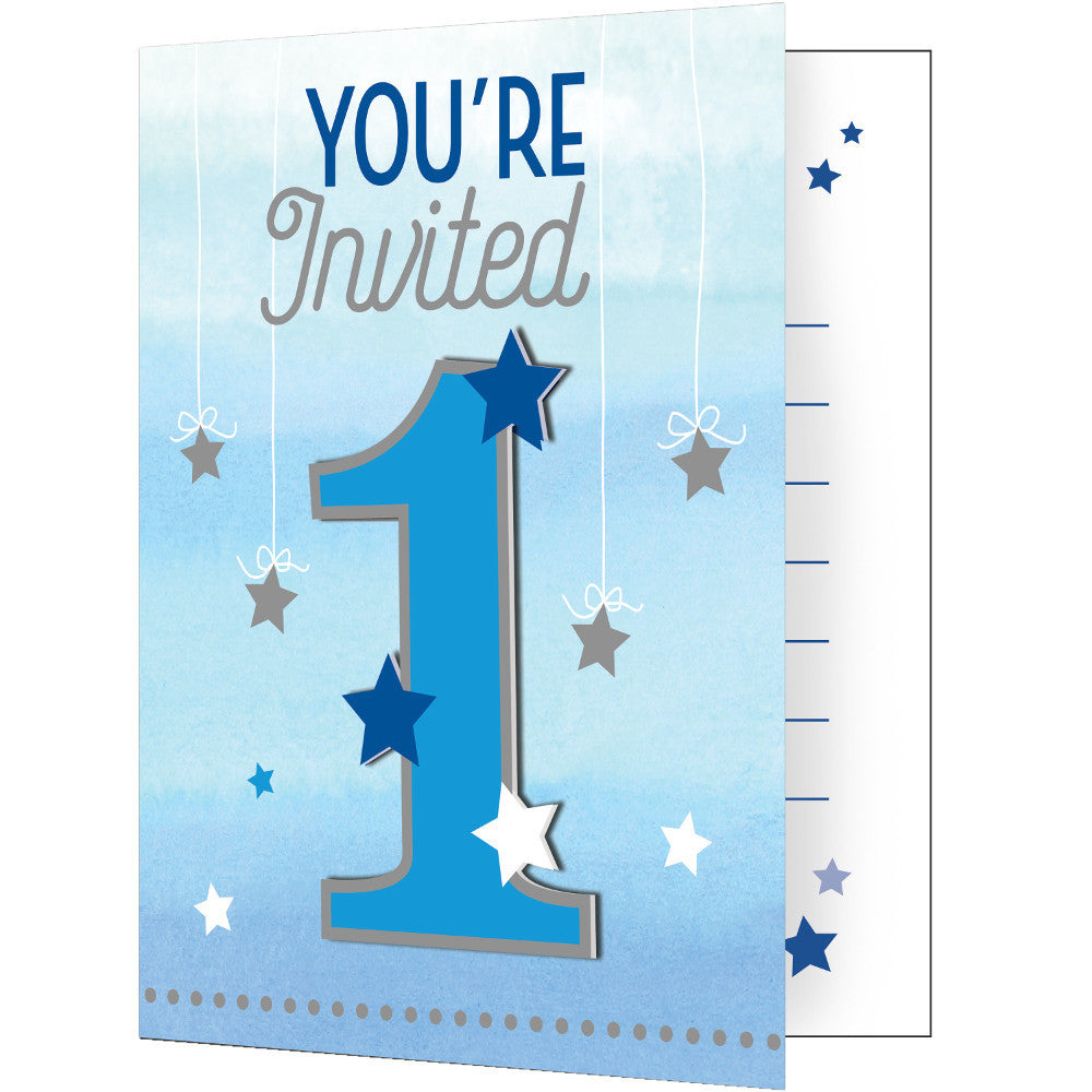 One Little Star Boy Invitations (8ct)