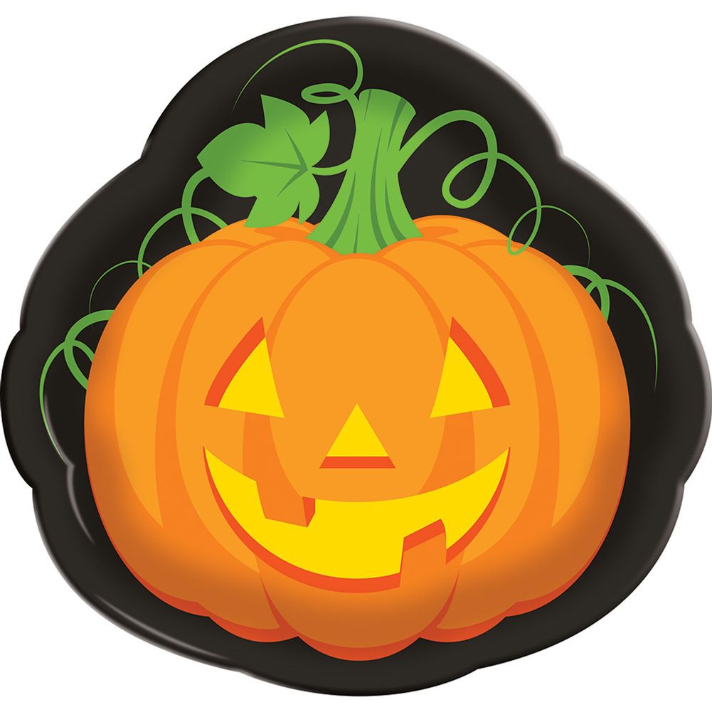 Halloween Pumpkin Face 14" Tray
