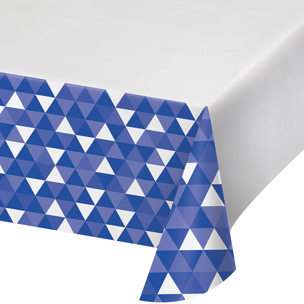 Cobalt Fractal Plastic Tablecover