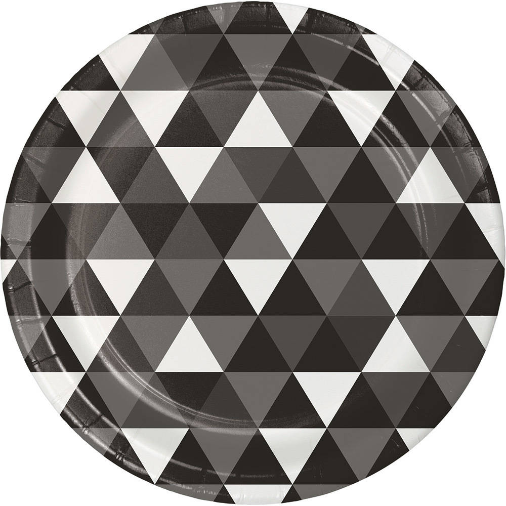Black Velvet Fractal Dinner Plates (8ct)