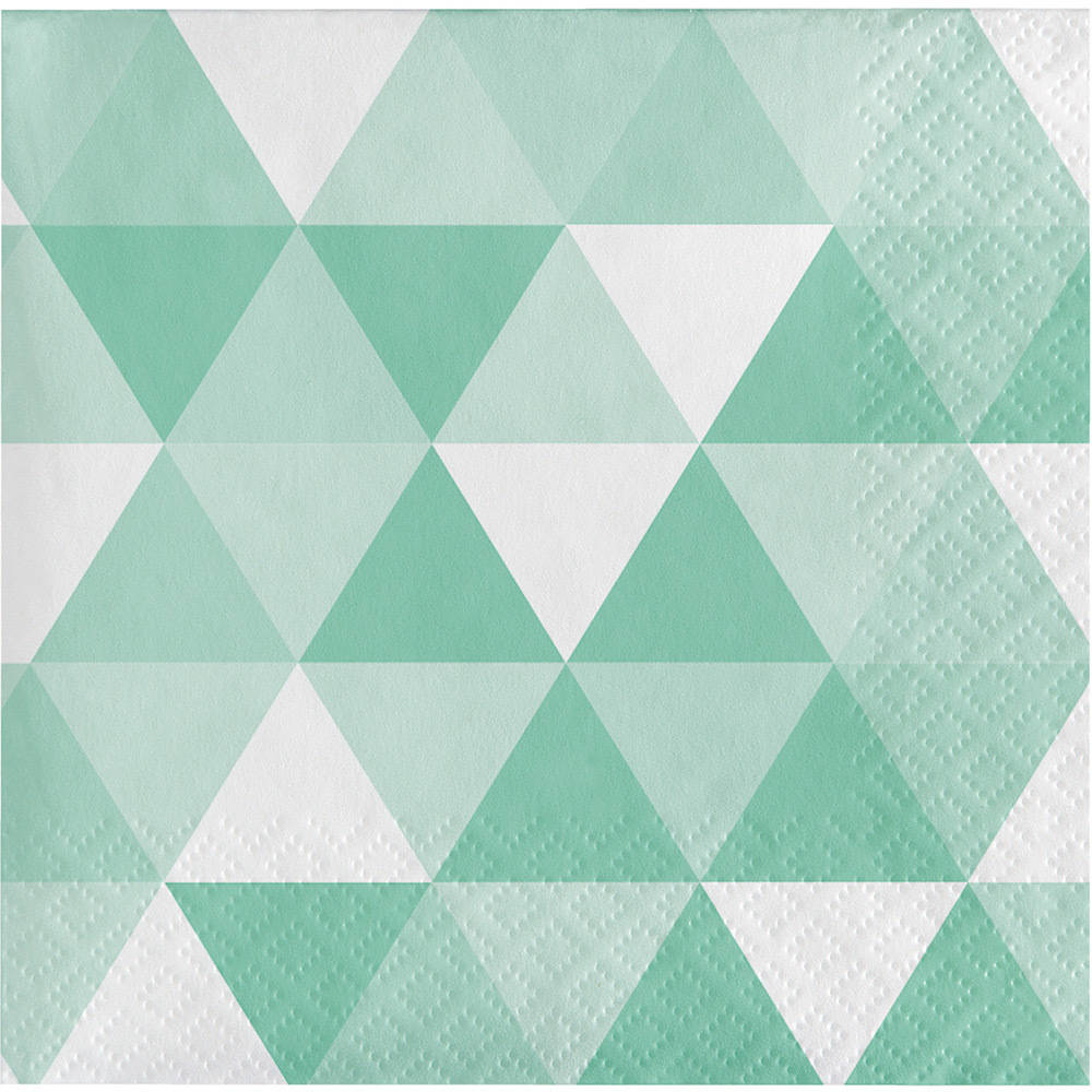 Fresh Mint Fractal Beverage Napkins (16ct)