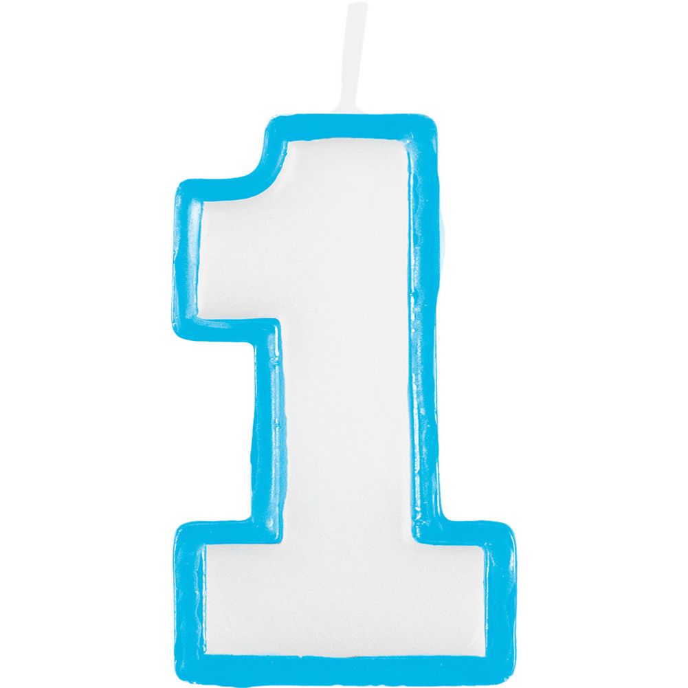One is Fun Boy "1" Molded Candle
