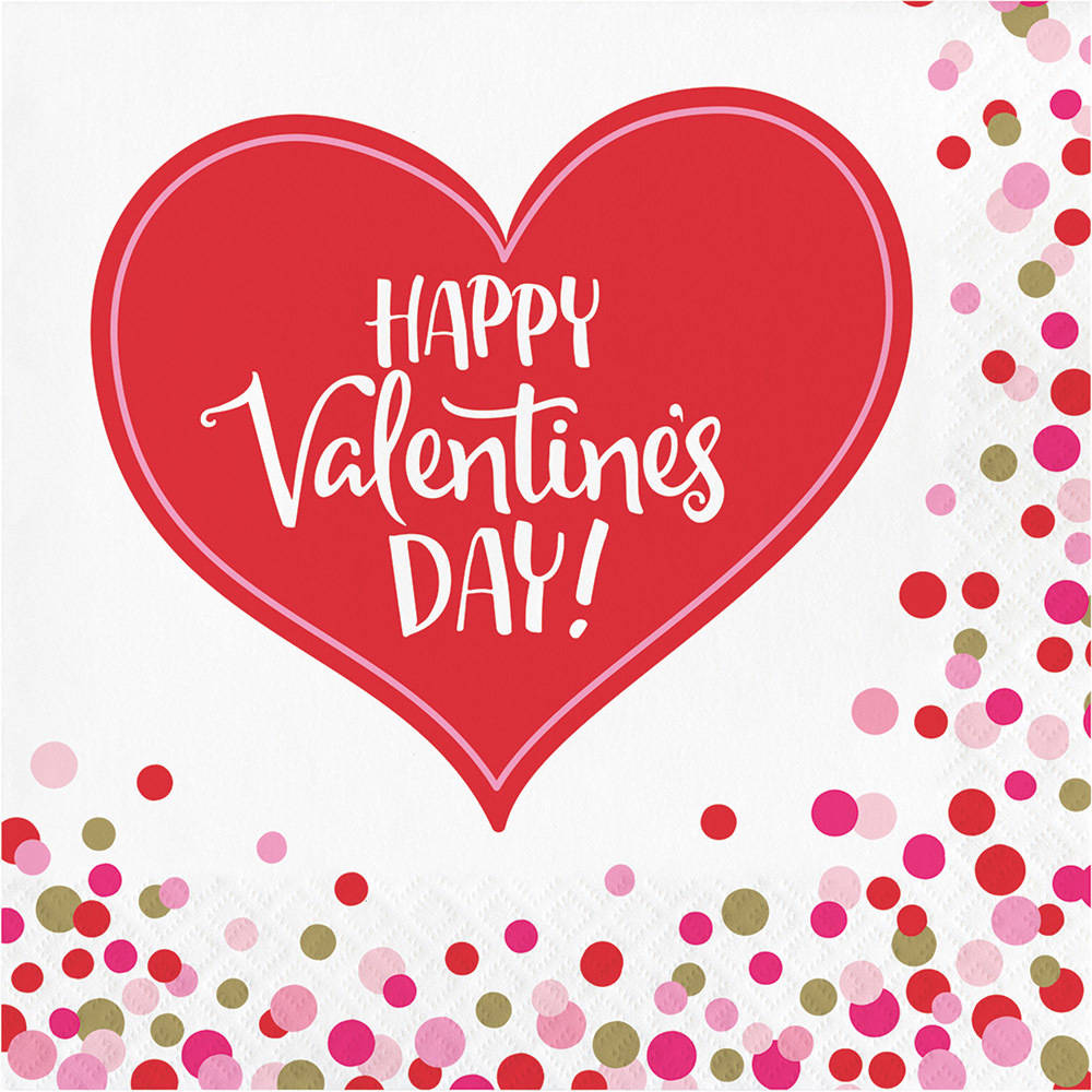 Happy Heart Luncheon Napkins (16 ct)