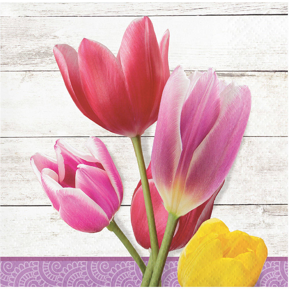 Beautiful Blossoms Beverage Napkins (16 ct)