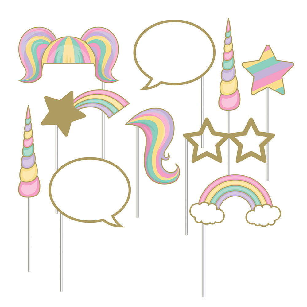 Unicorn Sparkle Photo Props (10 ct)