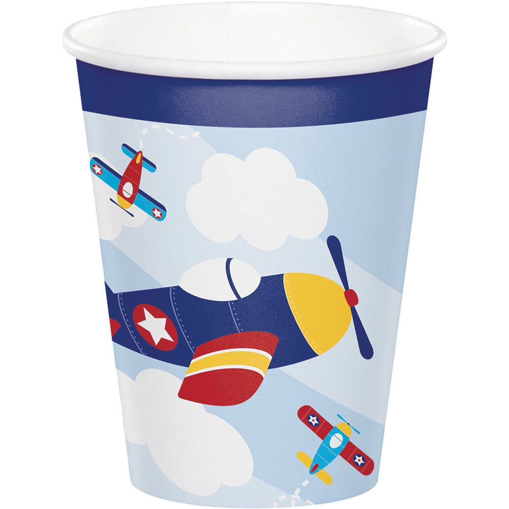 Lil Flyer Airplane 9oz Paper Cups (8 ct)