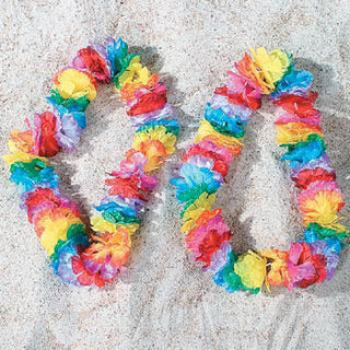 Silk Rainbow Carnation Lei (1 ct)