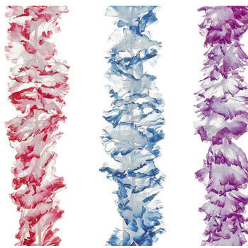 Frilled Two Tone Flower Leis (1ct)