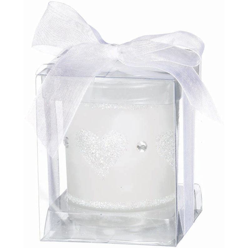 Glitter Heart Candle