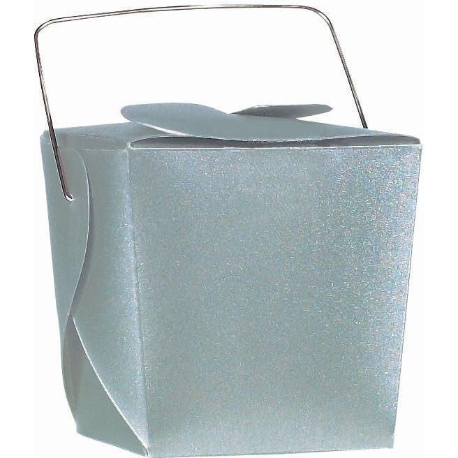 Transluscent Silver Favor Pails