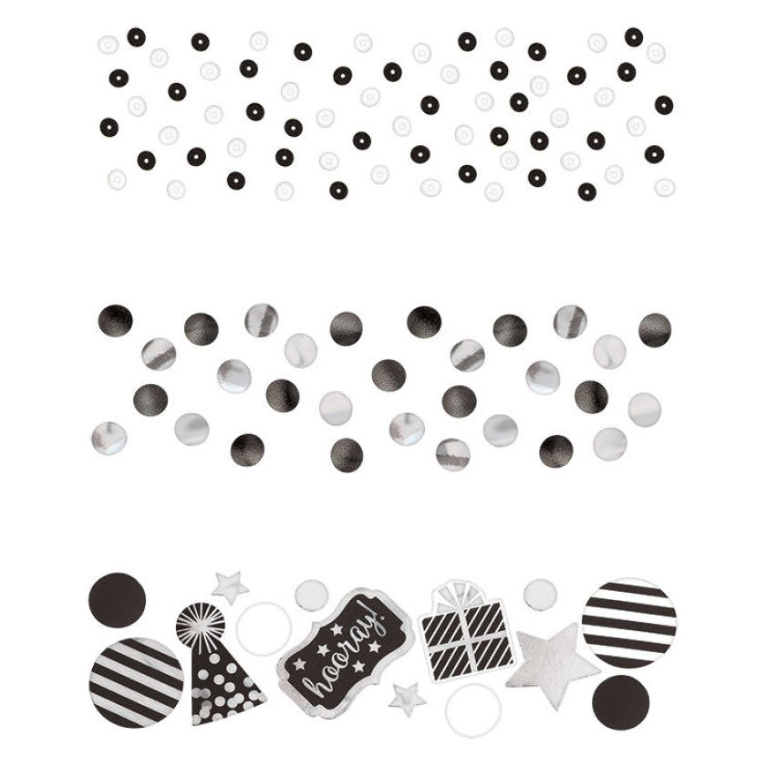 Chalkboard Black and White Value Pack Confetti