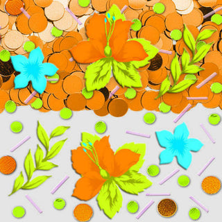 Tiki Blossoms Warm Printed Confetti