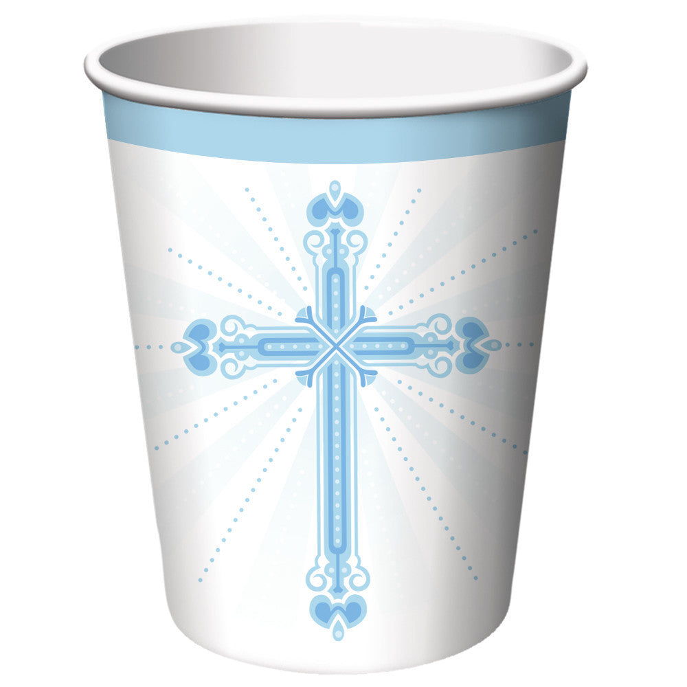 Blessings Blue 9oz Paper Cups (18ct)