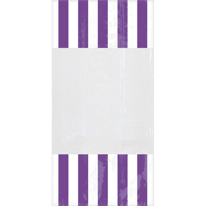 New Purple Striped Cello Bags (10ct)