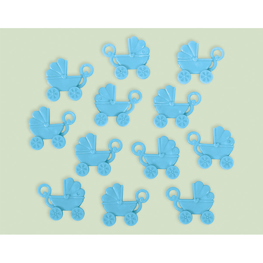 Blue Baby Shower Baby Carriage Favor Charms (12ct)