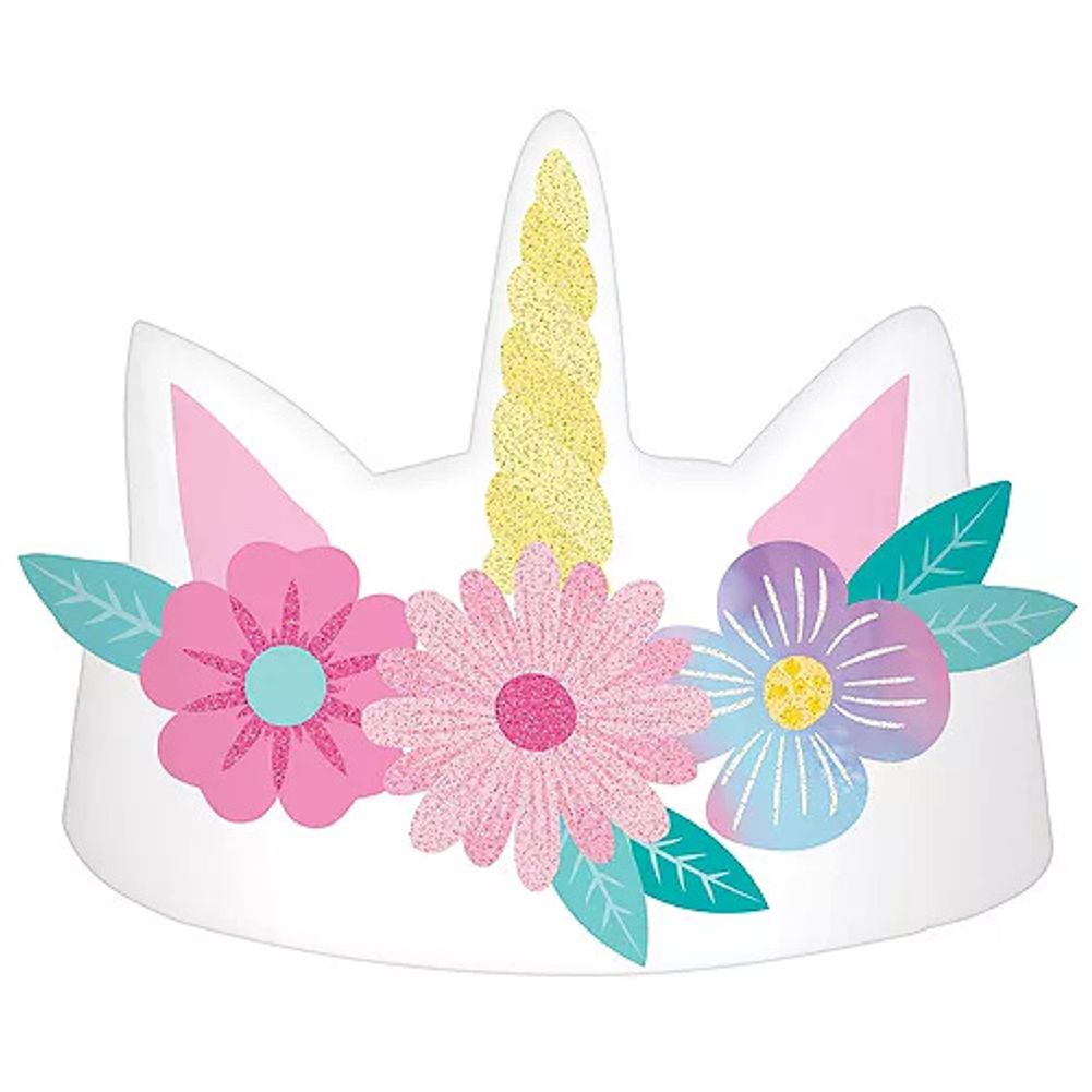 Enchanted Unicorn Paper Crowns (8ct)