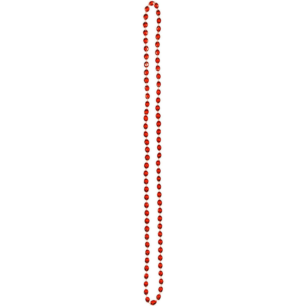Red 30" Metallic Beads
