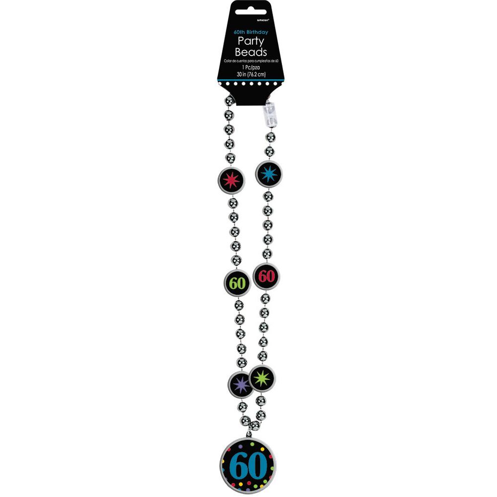60th Birthday Party Bead Necklace