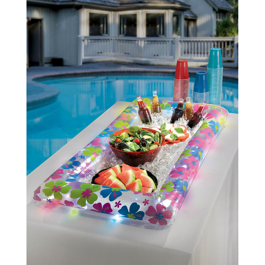 Hibiscus Light Up Inflatable Buffet Cooler