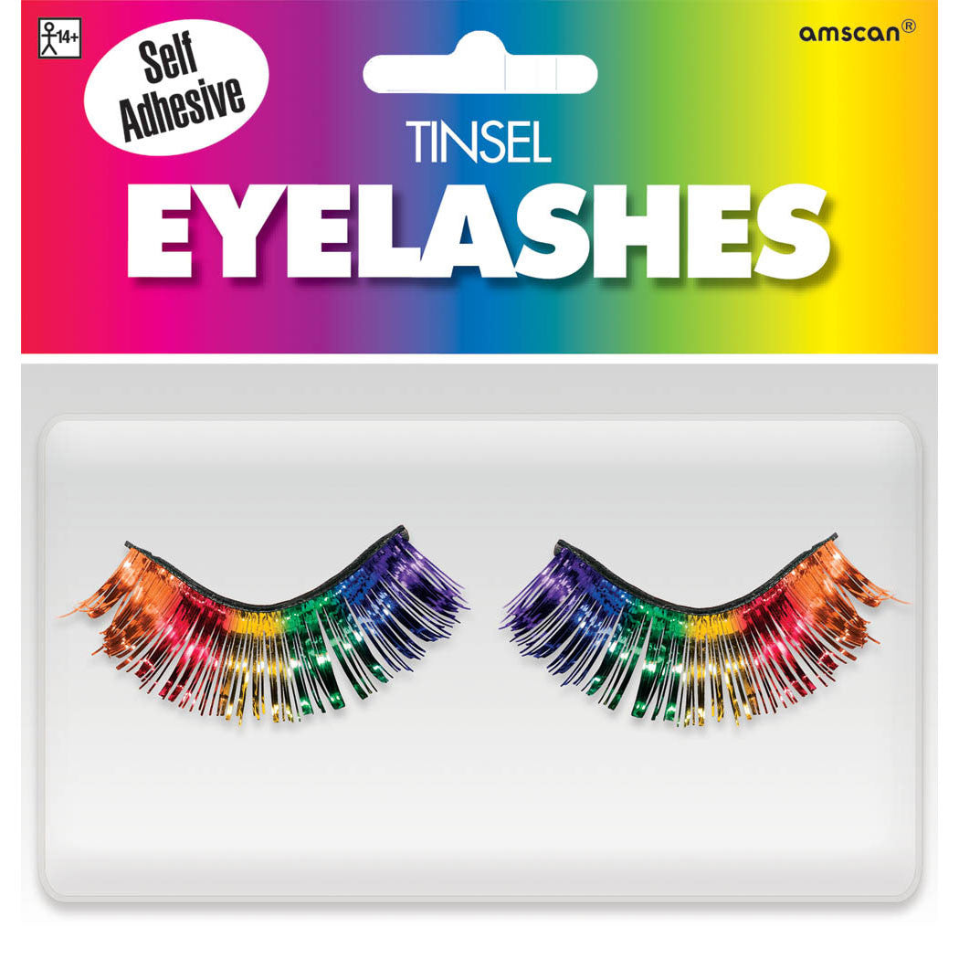 Rainbow Tinsel Eyelashes
