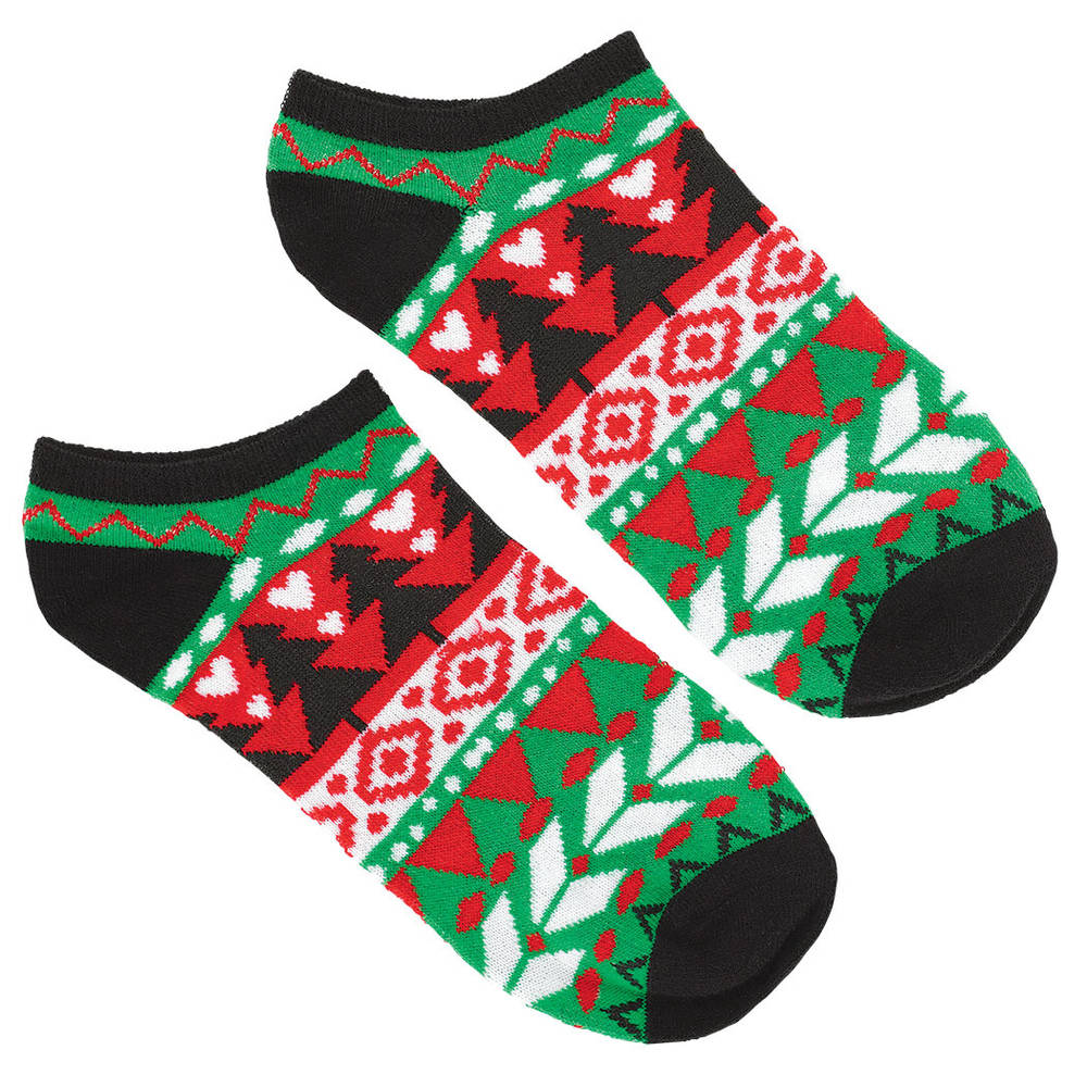 Ugly Sweater No Show Socks
