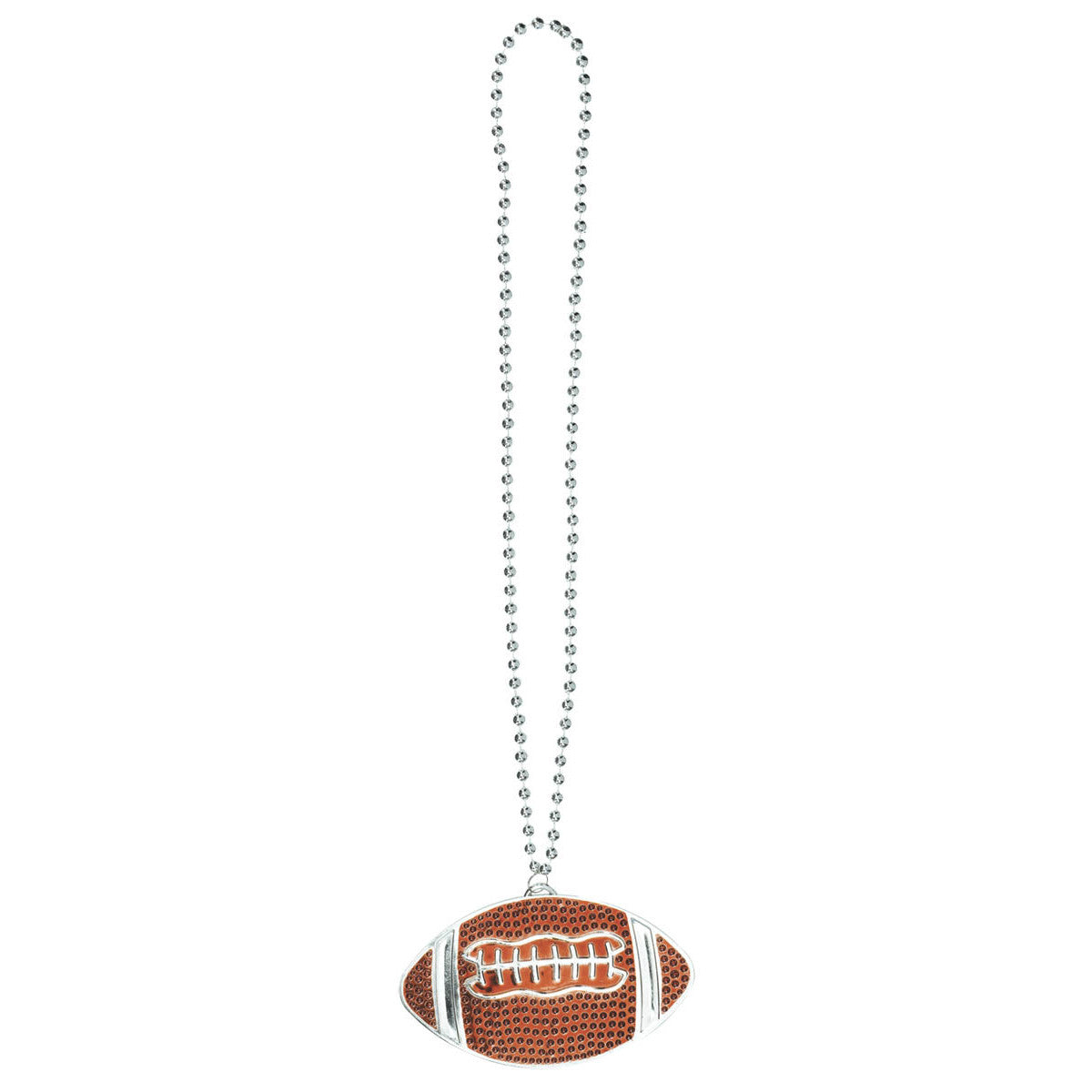 Beaded Necklace with Football Pendant