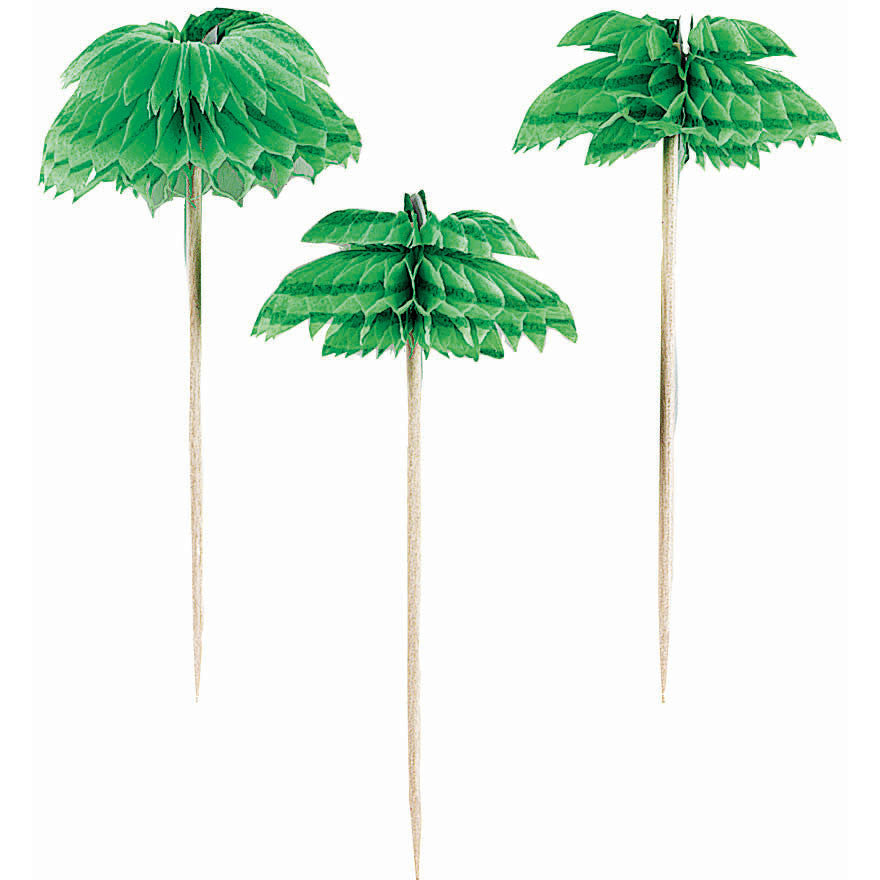 Palm Tree Honeycomb Picks (6ct)