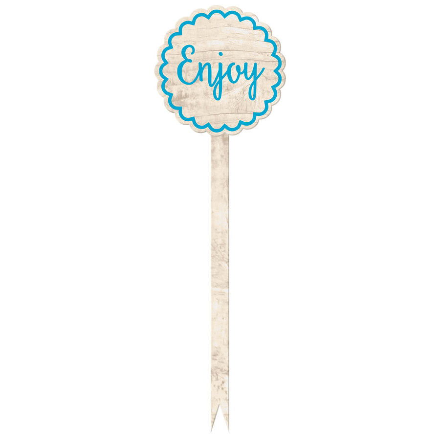 Blue Wood Word Picks (12ct)