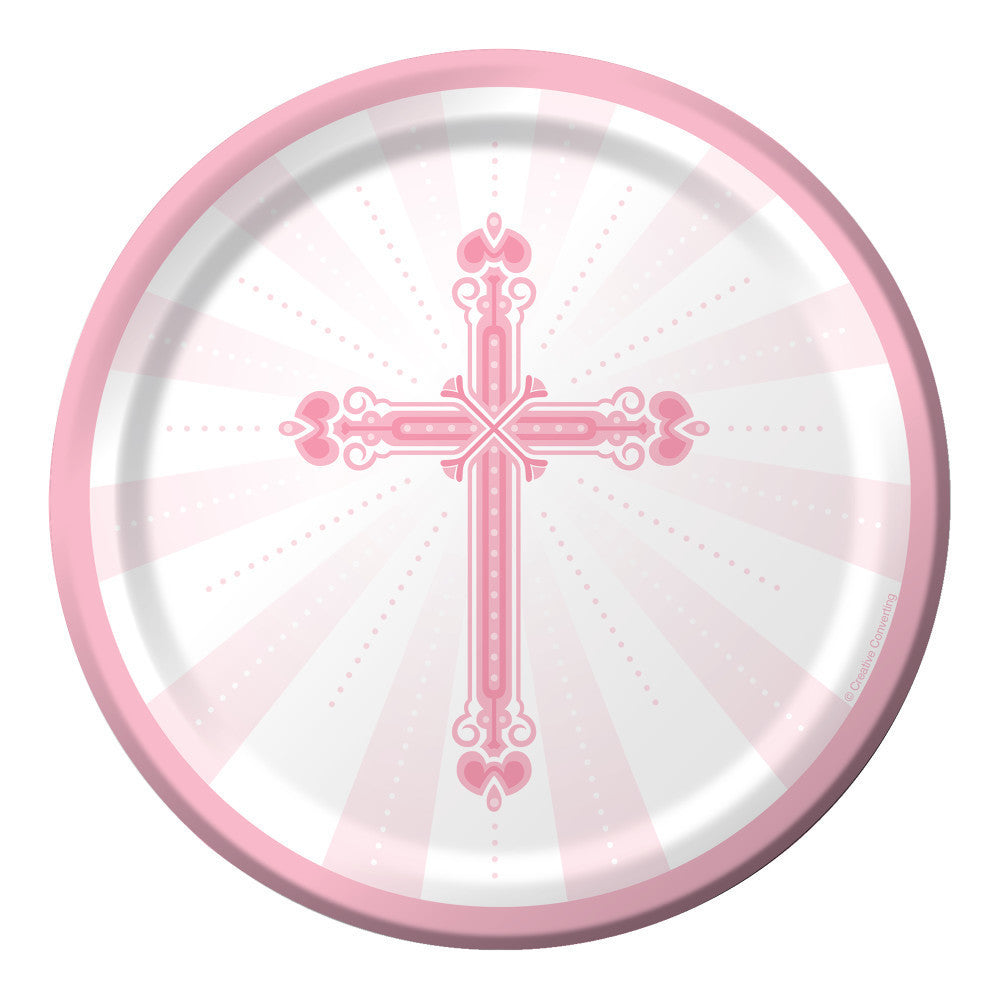 Blessings Pink Paper Dessert Plates (18ct)