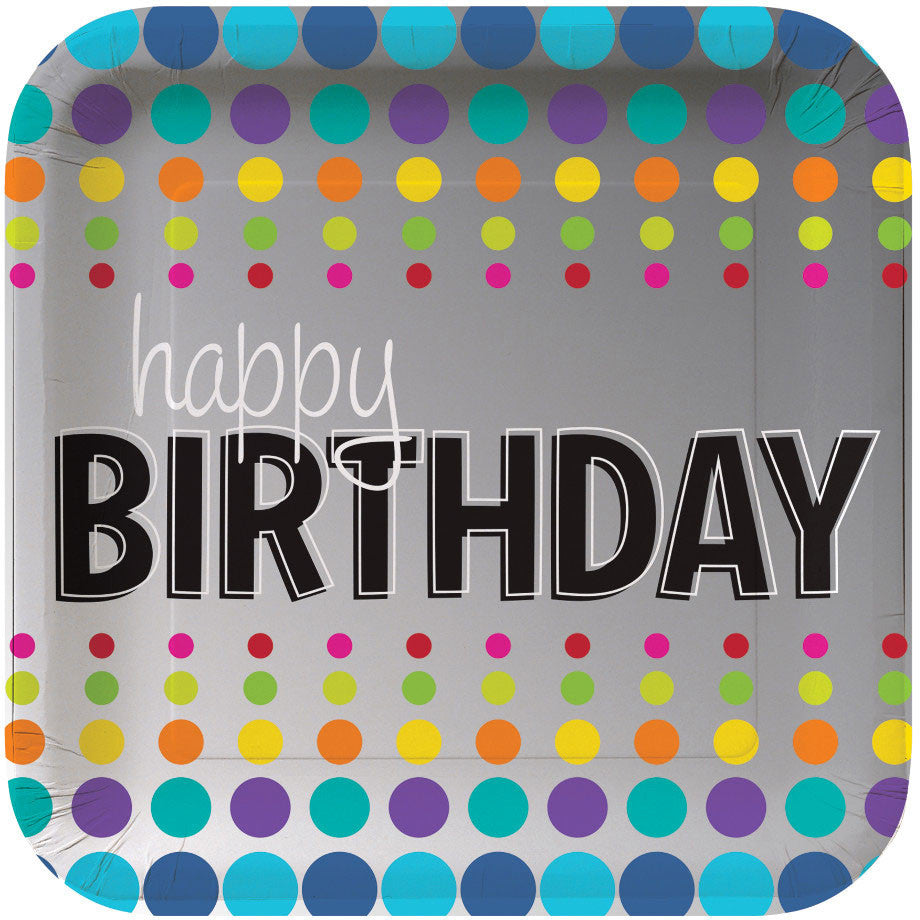 Birthday Pop Dessert Plates (8ct)