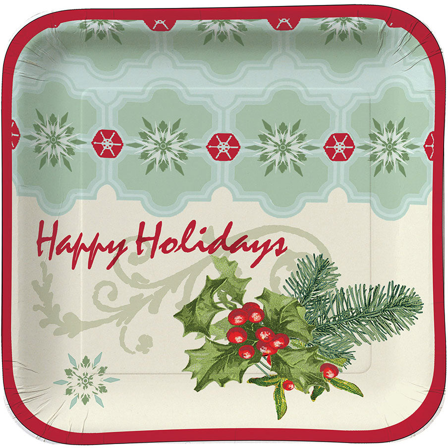 Holly Collage Dessert Plates (8ct)