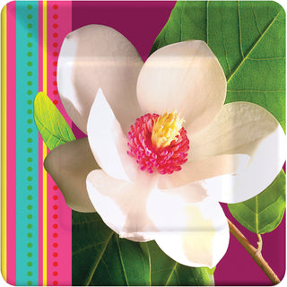Island Flowers Dessert Plates (8ct)
