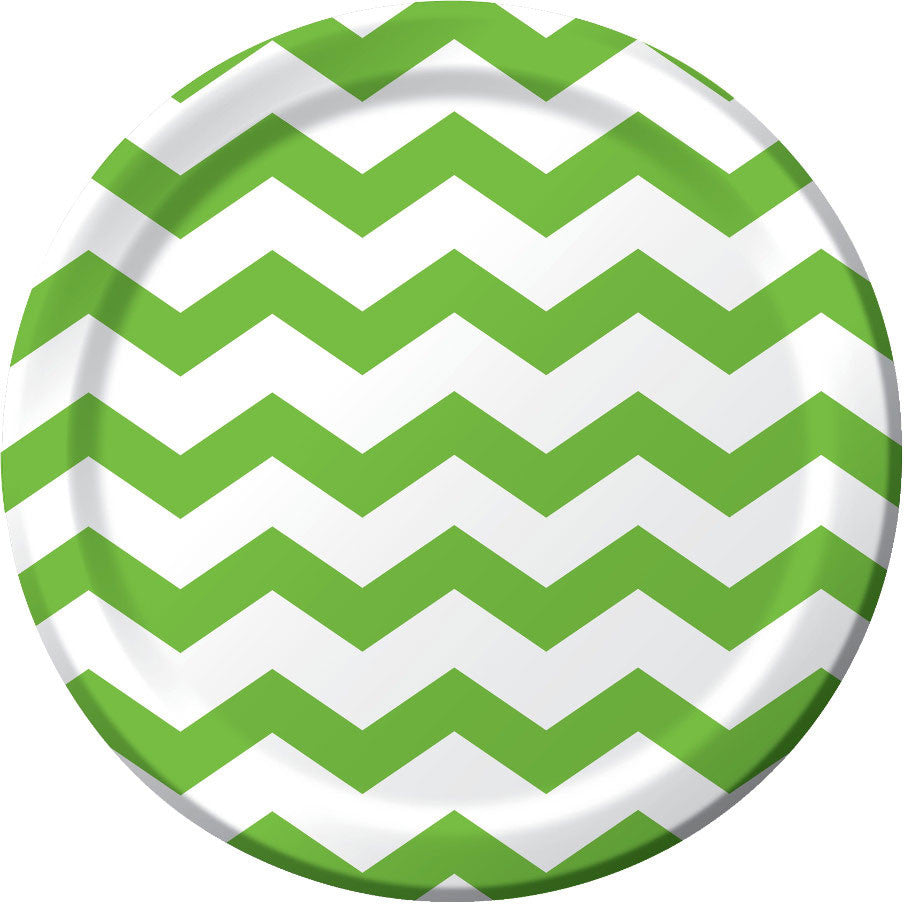 Fresh Lime Chevron Dinner Plates (8ct)