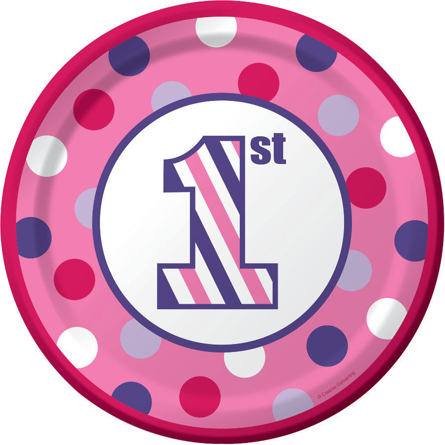Sweet Stripes Girl Dinner Plates (8ct)