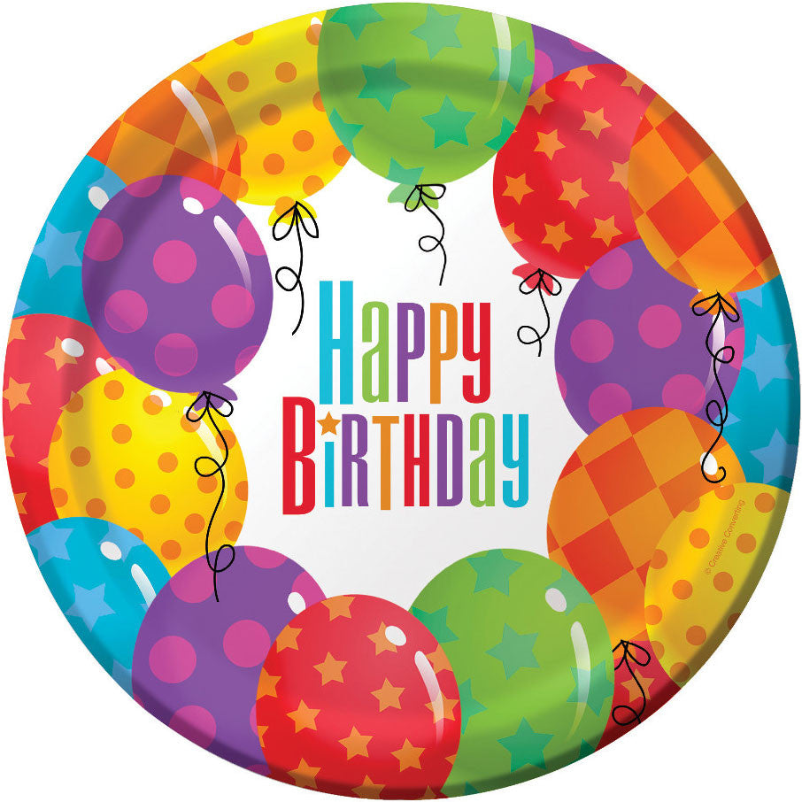 Balloon Patterns Dinner Plates (8ct)