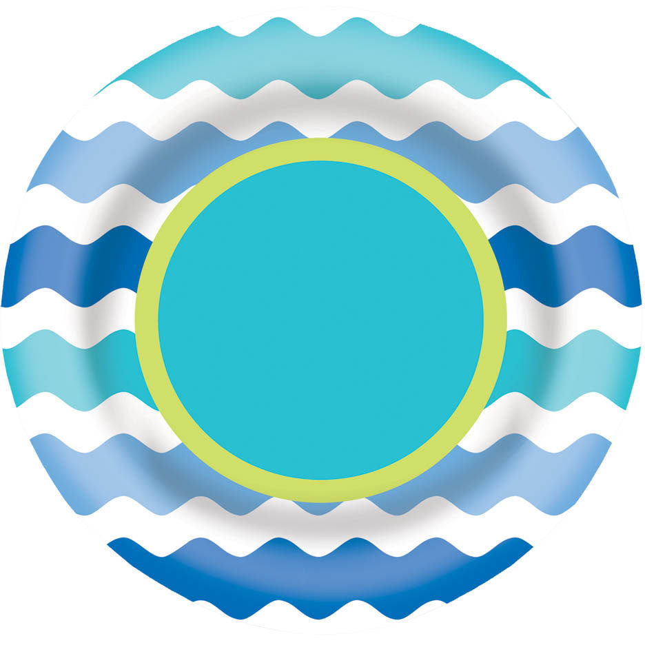 Cool Waves Small Serving Tray (1ct)