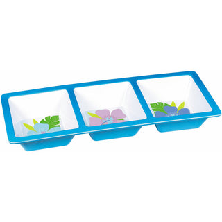Floral Paradise Cool 3-Section Melamine Dish
