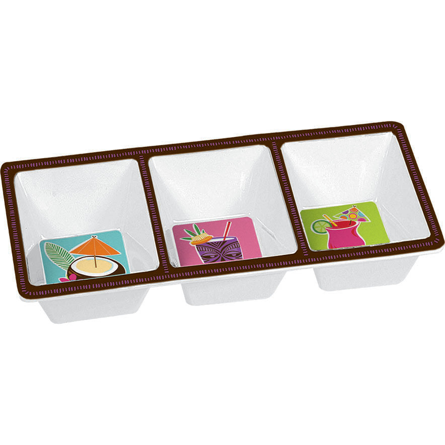 Summer Cocktail 3 Section Dish