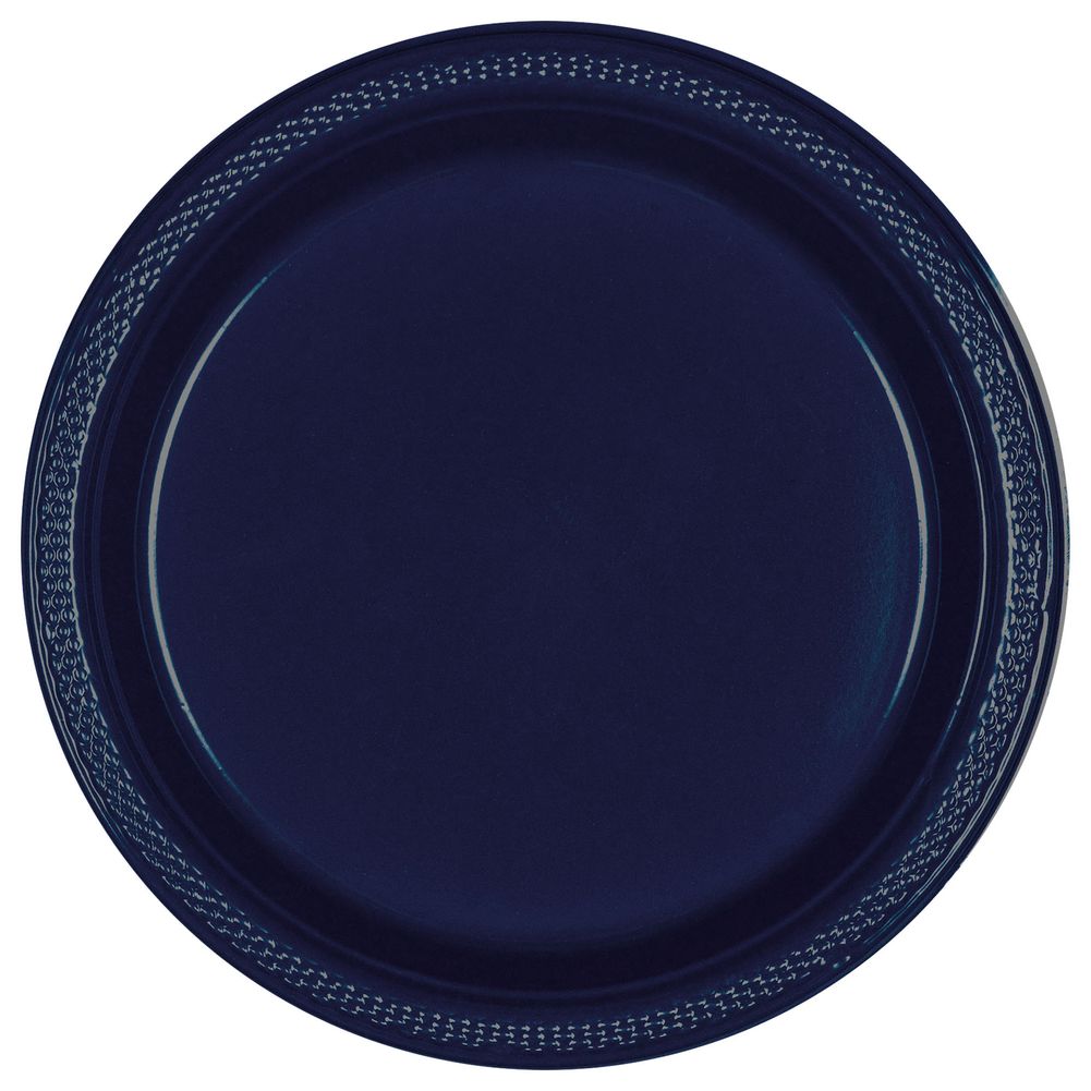 True Navy Plastic Banquet Plates (20ct)