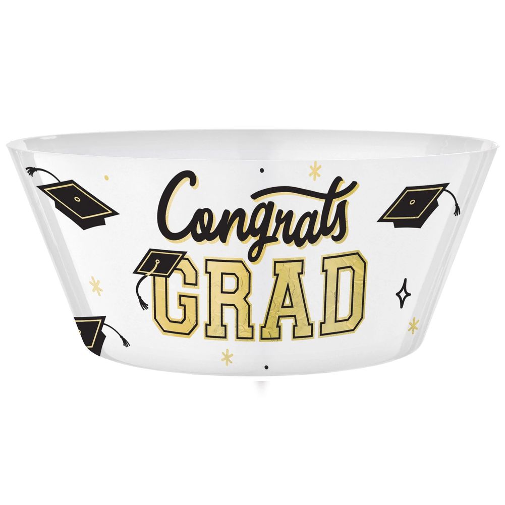 Congrats Grad Metallic Serving Bowl (1ct)