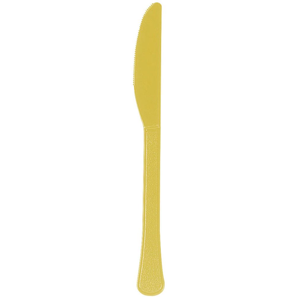 Yellow Sunshine Midweight Plastic Knives (100ct)