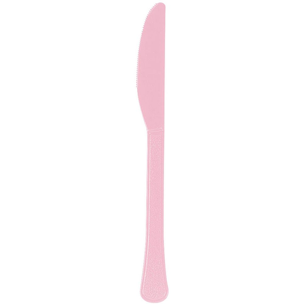 New Pink Midweight Plastic Knives (100ct)