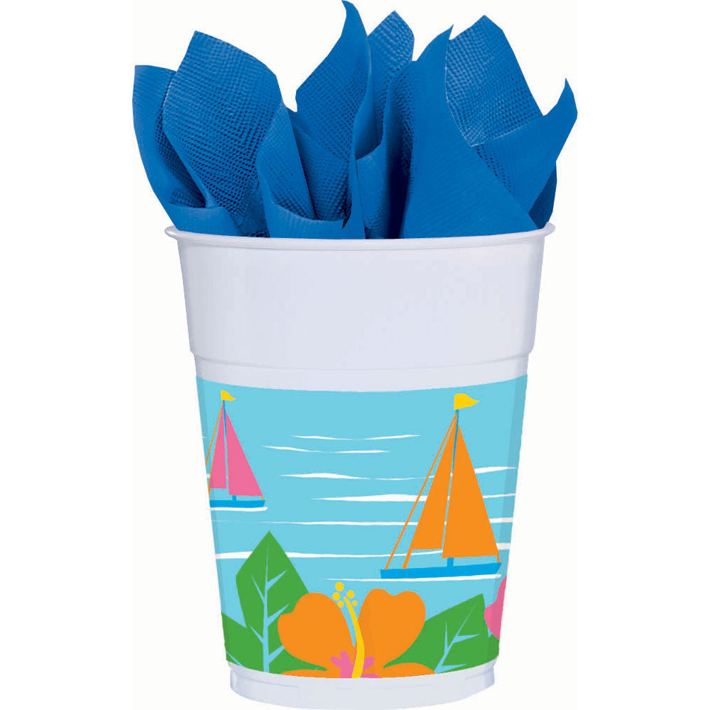 Ocean View 14 oz Plastic Cups