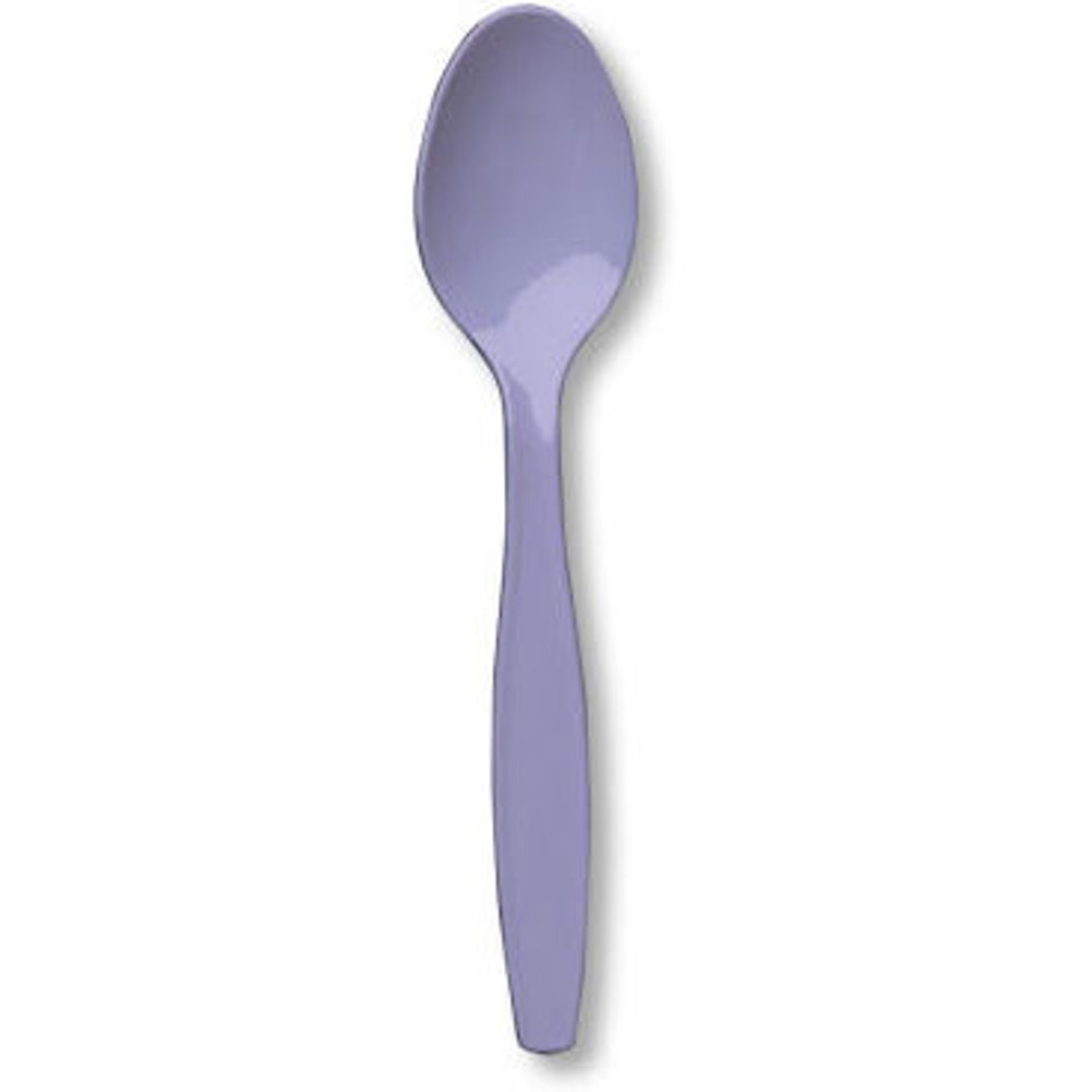 Lavender Midweight Plastic Spoons (20ct)