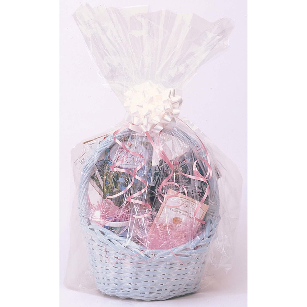 Clear Cello Basket Bag