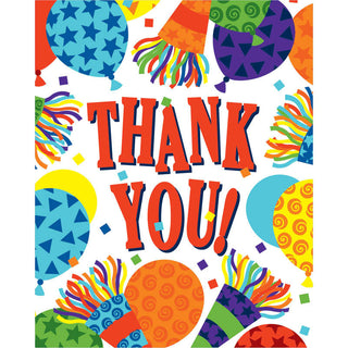Birthday Horns Thank You Notes