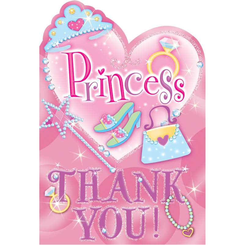 Princess Folded Thank You Notes (8ct)